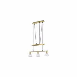 LEVISTO Sospensione GD Trio Levisto di GD Trio, sospensionec/bilancere led 3 vetri metallo ottone l.60,5 Caratteristiche: Gru ...