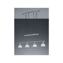 Lampada Sospensione Interno con Bilanciere 4 Luci Led Acciaio Levisto gd Trio