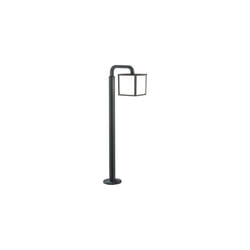 Trio - Lampione Palo Led Diffusore Quadrato h 100 Antracite Cubango gd