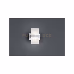 PLATON Applique a parete LED ALLUMINIO CON DIFFUSORE METACRILATO L.13XH.18 CM CON INTERR.
