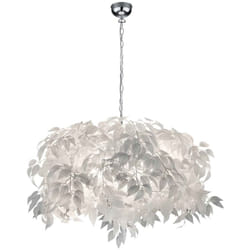 Lampada a sospensione 4 luci, bianco, D70 cm, Leavy