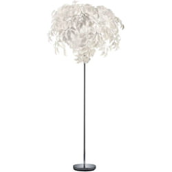 Lampada da terra 3 luci, metallo e plastica, cromo e bianco, h 180 cm, Leavy