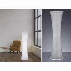 Questa elegante lampada da terra rotonda in tessuto di Reality Leuchten promette un design leggero in una forma speciale! La  ...