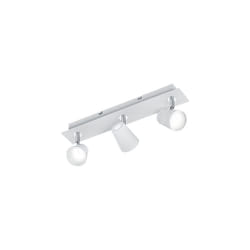 Faretti Led Parete Soffitto Barra 3 Spots Diffusore Conico Bianca Narcos gd Trio