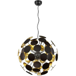 Trio - Lampada a sospensione 6 luci, metallo, nero opaco, D54 cm, Discalgo