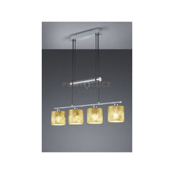 Lampada Sospensione 4 Diffusori Bilanciere Regolabile Oro Garda gd Trio