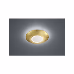 CHIROS PLAFONIERA ROTONDA LED DIFFUSORE METALLO ORO D. 32CM