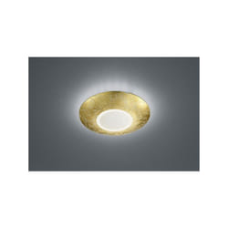 Plafoniera Rotonda Led Diffusore Moderna 12 w Oro 32 cm Chiros gd Trio