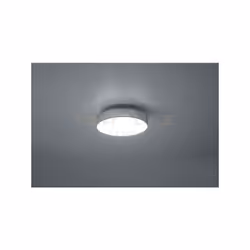 LUGANO PLAFONIERA LED DIFFUSORE STOFFA GRIGIA E ACRILICO D. 30CM