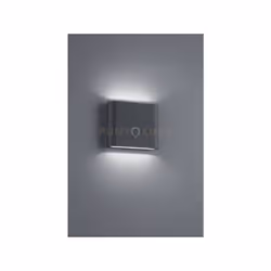 THAMES II Applique a parete DA ESTERNO LED BI-EMISSIONE FUSIONE ALLUMINIO ANTRACITE OPACO IP54 L. 11,5CM