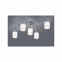 GARDA PLAFONIERA 5 DIFFUSORI IN TESSUTO BIANCO L. 75CM + 44,2CM