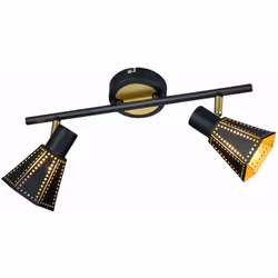 Descrizione Plafoniera di design con paralume nero e oro Grazie al suo design, questa lampada può essere utilizzato in ogni s ...