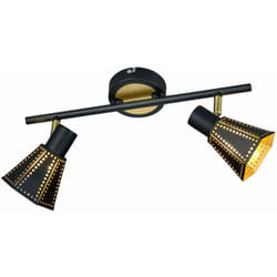 Trio - Plafoniera a fascio luminoso soggiorno faretto luci orientabili in oro nero 800300232