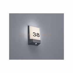 KASAI Applique a parete LED ANTRACITE CON SENSORE E NUMERI 16X21