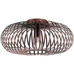 Plafoniera, metallo, rame anticato, d 40 cm, Johann