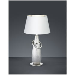Reality Leuchten - Lampada Da Tavolo Moderna Ceramica Argento Thebes H38 cm Trio Lighting