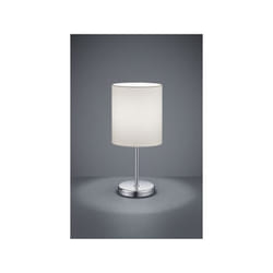 Trio Lighting - Lampada da tavolo JERRYmetallo cromato R50491001 paralume bianco