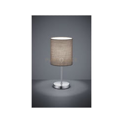 Lampada da tavolo JERRYmetallo cromato R50491011 paralume grigio