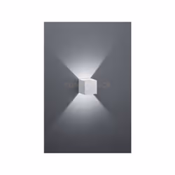 LOUIS Applique a parete LED CUBO BI-DIREZIONALE COLORE ALLUMINIO H.10CM