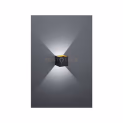 LOUIS Applique a parete LED CUBO BI-DIREZIONALE COLORE NERO INTEERNO ORO H.10CM