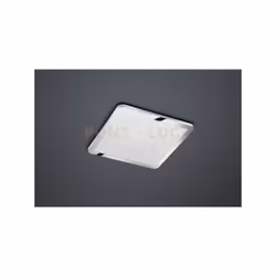 CESAR PLAFONIERA LED QUADRATA MEDIA BORDO CROMATO EFF.CRISTALLO DIMMERABILE CON INTERRUTTORE A SCATTO IP44 40X40CM