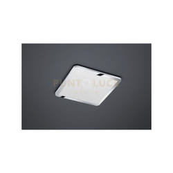 Trio - Plafoniera led quadrata bordo cromato effetto cristallo 40x40cm cesar 656512006