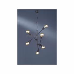 CROSS SOSPENSIONE 3 BRACCIA ORIENTABILI 6 LUCI NERO OPACO D. 54,5CM