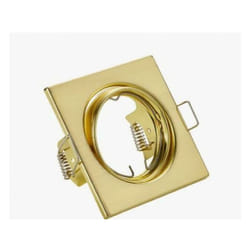 Trio lighting italia faretto jura da incasso quadrato orientabile 1xgu10 ottone satinato 650000108