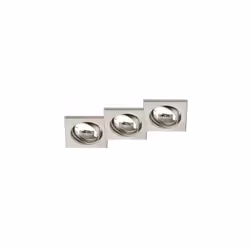 JURA KIT 3 FARETTI DA INCASSO QUADRATI ORIENTABILI ACCIAIO 8X8CM
