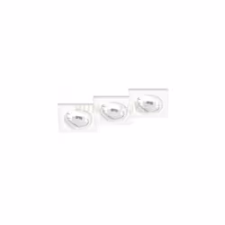 JURA KIT 3 FARETTI DA INCASSO QUADRATI ORIENTABILI BIANCHI 8X8CM