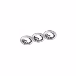 JURA KIT 3 FARETTI DA INCASSO ROTONDI ORIENTABILI CROMATI DIAM. 8,3CM