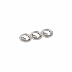 JURA KIT 3 FARETTI DA INCASSO ROTONDI ORIENTABILI ACCIAIO DIAM. 8,3CM