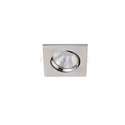 PAMIR FARETTO DA INCASSO LED QUADRATO ORIENTABILE ACCIAIO DIMMERABILE IP23 8,5CMX8,5CM