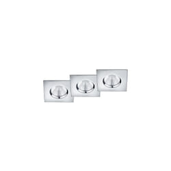 Faretti da Incasso Led Quadrati Dimmerabili Kit 3 pz Cromo Zagros gd Trio