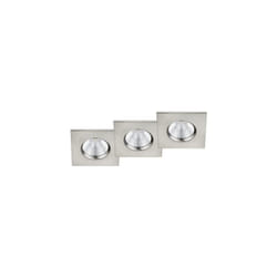 Trio - Faretti da Incasso Led Quadrati Dimmerabili Kit 3 pz Nichel Zagros gd