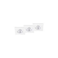 Trio - Faretti da Incasso Led Interno Soffitto Quadrato Cromo 8,5 3 Pz Zagros gd