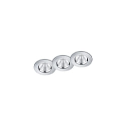 Trio - Faretto da Incasso Led Interno Soffitto Rotondo Cromo 3Pz Zagros gd