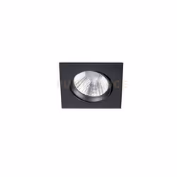 PAMIR FARETTO DA INCASSO LED QUADRATO ORIENTABILE NERO OPACO DIMMERABILE IP23 8,5CMX8,5CM