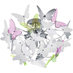 Plafoniera 3 luci, , multicolor, D45 cm, Butterfly