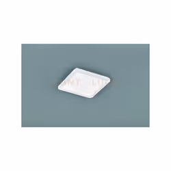 CAMILLUS PLAFONIERA LED QUADRATA METALLO BIANCO OPACO CON FUNZIONE DIMMERABILITA' CON NORMALE INTERRUTTORE A PARETE IP44 L. 3 ...