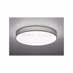 LUGANO PLAFONIERA LED DIFFUSORE PARALUME STOFFA GRIGIO E SCHERMO BIANCO CON TELECOMANDO REGOLAZIONE LUCE CALDA E FREDDA E INT ...