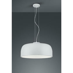 Trio lighting italia sospensione tonda baron attacco grande e27 diametro 52cm colore bianco 309800431