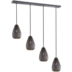 Trio - Lampada a sospensione 4 luci, metallo, antracite, l 90 cm, Onyx