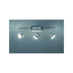 Trio Lighting - Barra 3 faretti led quadrati roubaix metallo R82153107 acciaio