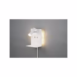 ELEMENT Applique a parete LED METALLO BIANCO RETRO ILLUMINATA CON Faretti e portafaretti CON Applique a parete E PORTA USB RI ...