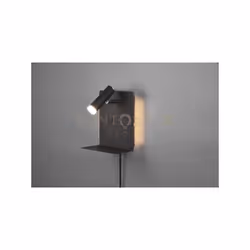 ELEMENT Applique a parete LED METALLO NERO RETRO ILLUMINATA CON Faretti e portafaretti CON Applique a parete E PORTA USB RICA ...