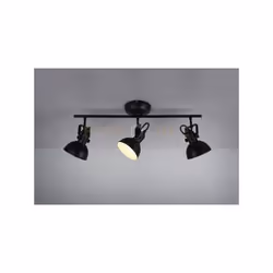 GINA BARRA 3 Faretti e portafarettiS METALLO COLORE NERO OPACO L. 60,5CM
