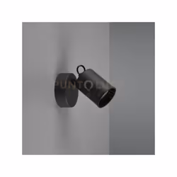 PAGO Faretti e portafaretti SINGOLO CILINDRO METALLO NERO H. 9CM