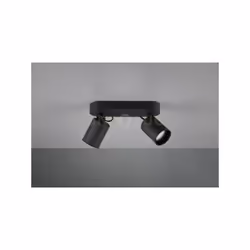 PAGO BARRA 2 Faretti e portafarettiS CILINDRI METALLO NERO L. 24CM