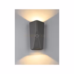 TAY Applique a parete LEDCHIP OSRAM DA ESTERNO FUSIONE DI ALLUMINIO COLORE ANTRACITE BI-EMISSIONE H. 20CM IP65